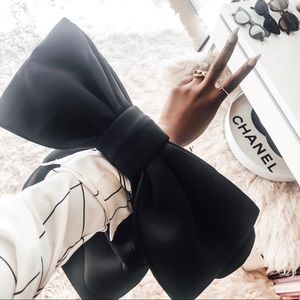 Black Bow Statement Bag